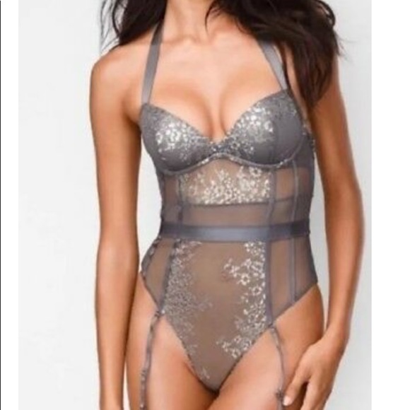 Victoria's Secret Other - 🔥Last One🔥 NWT Rare! Victoria’s Secret: 34C Silver Sexy Body Suit